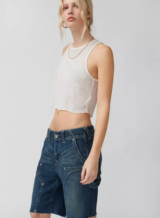 Denim Bermuda Şort
